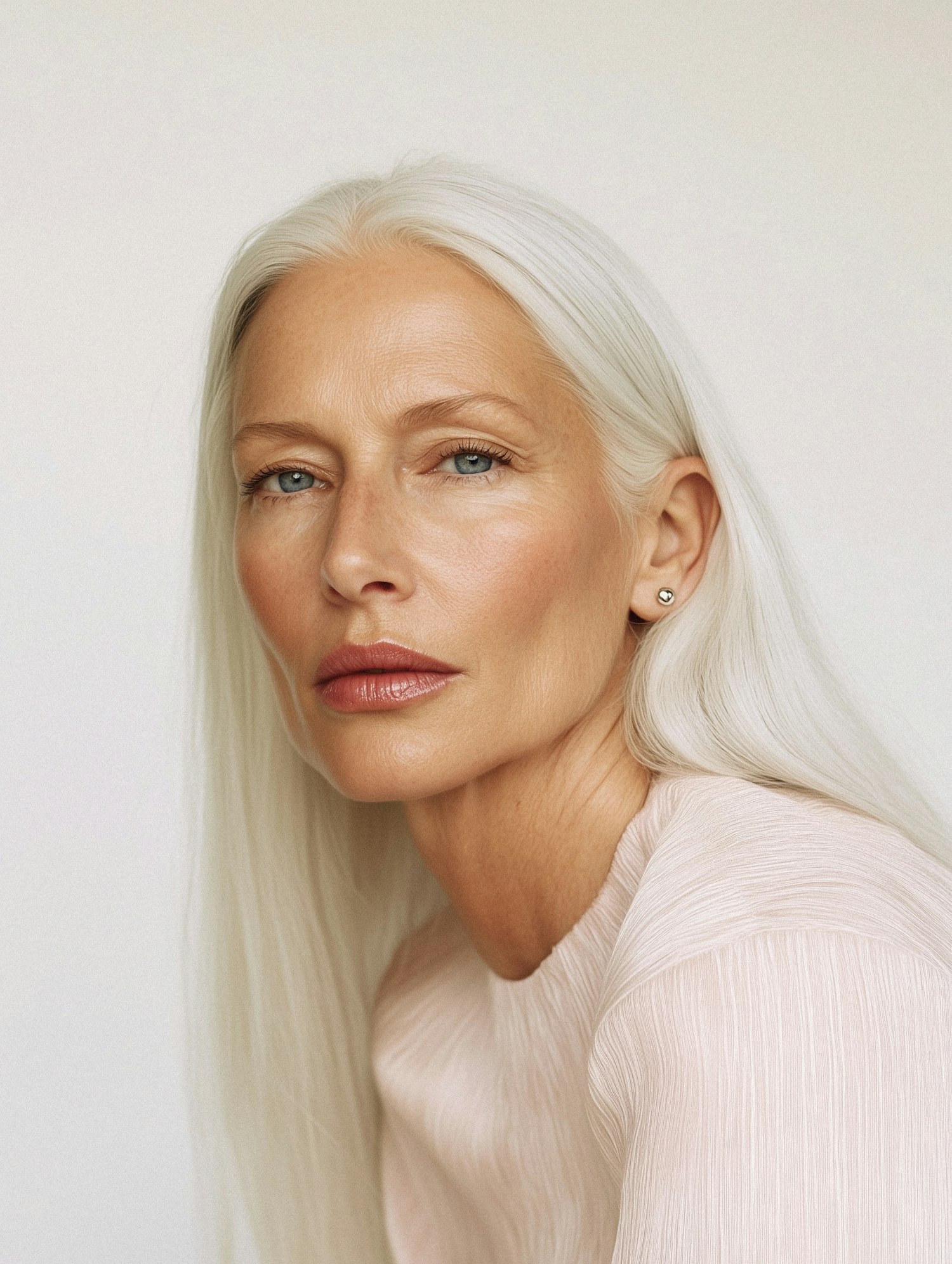 Portrait of a Woman with White Hair