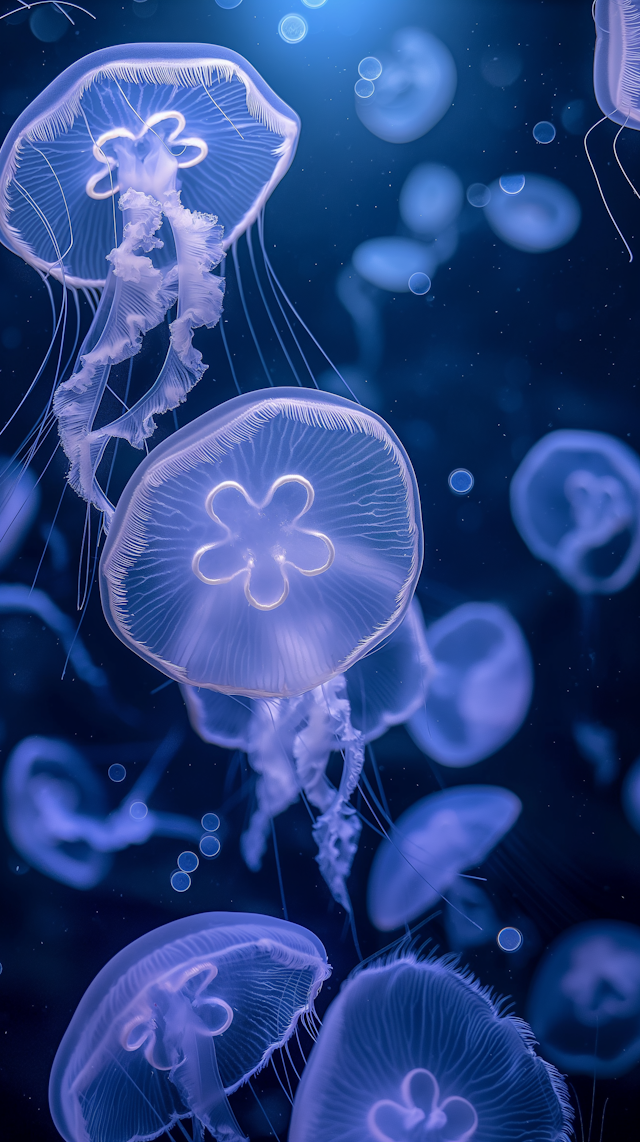 Serene Underwater Jellyfish