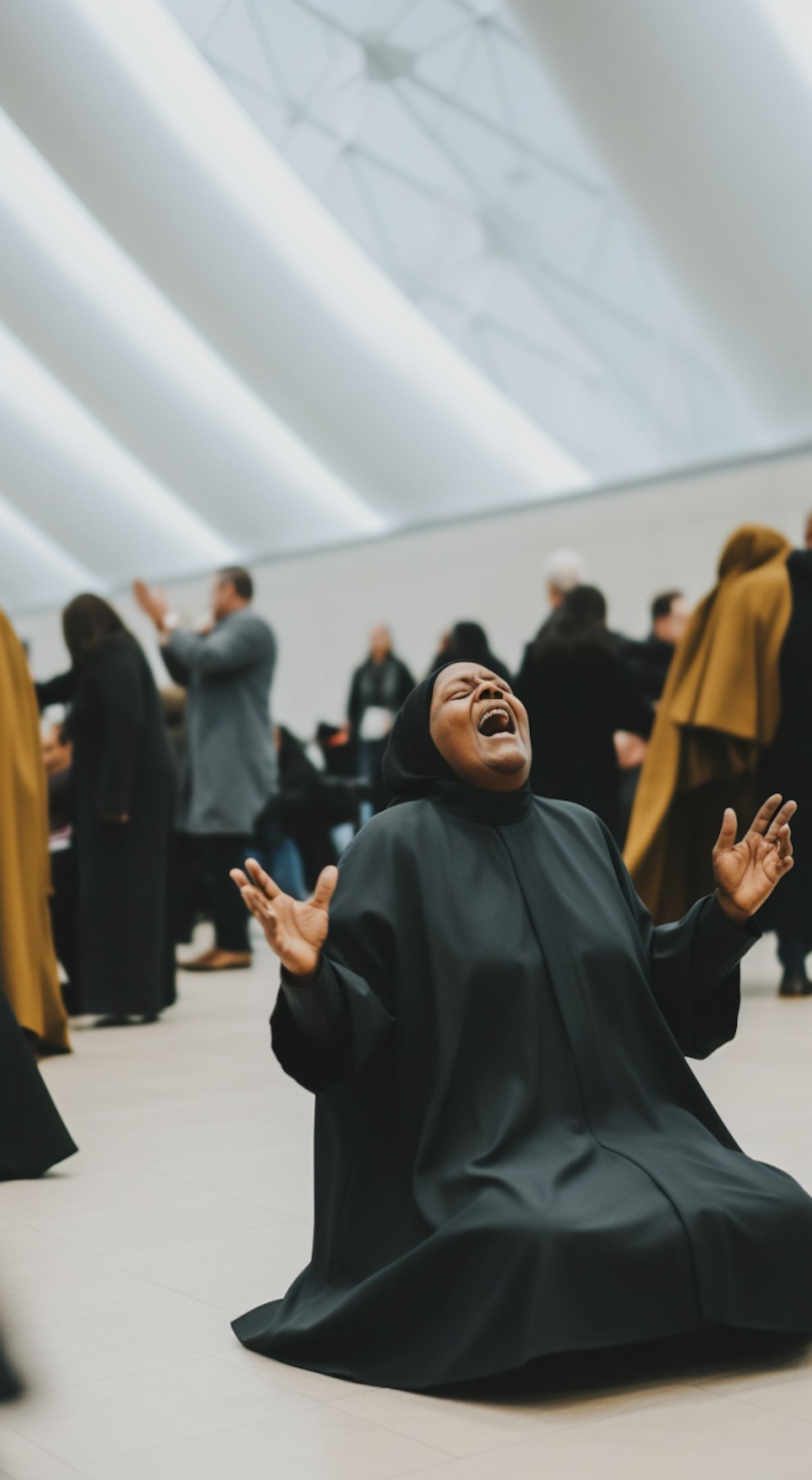 Ecstatic Woman Embracing Joy