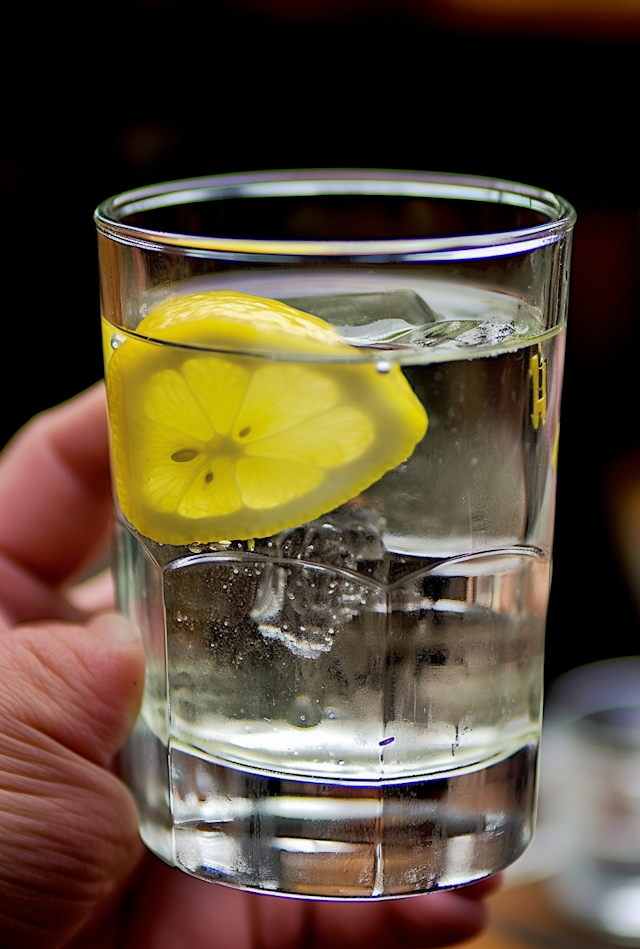 Refreshing Lemon Water Close-Up