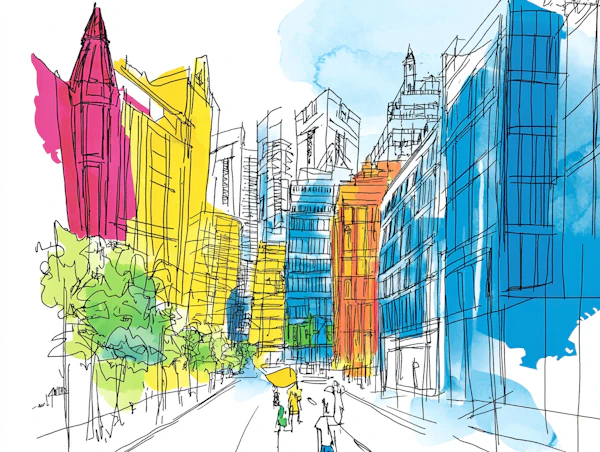 Colorful City Street Art