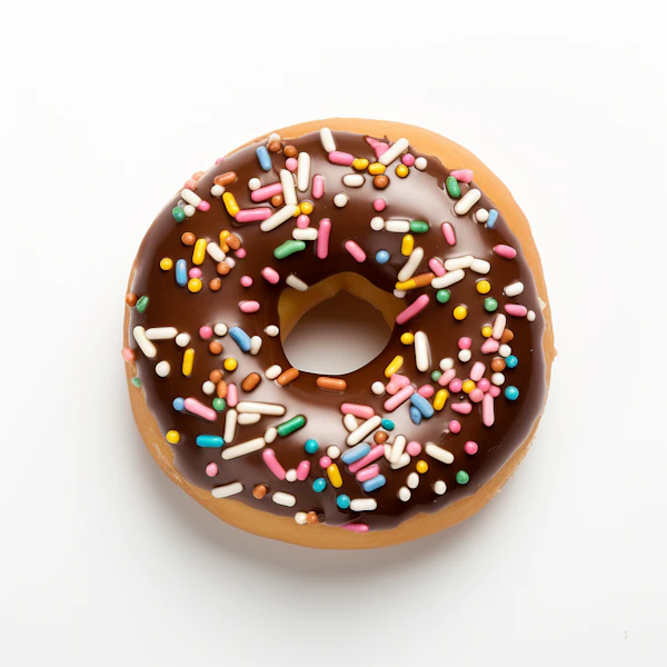 Classic Chocolate Sprinkled Doughnut