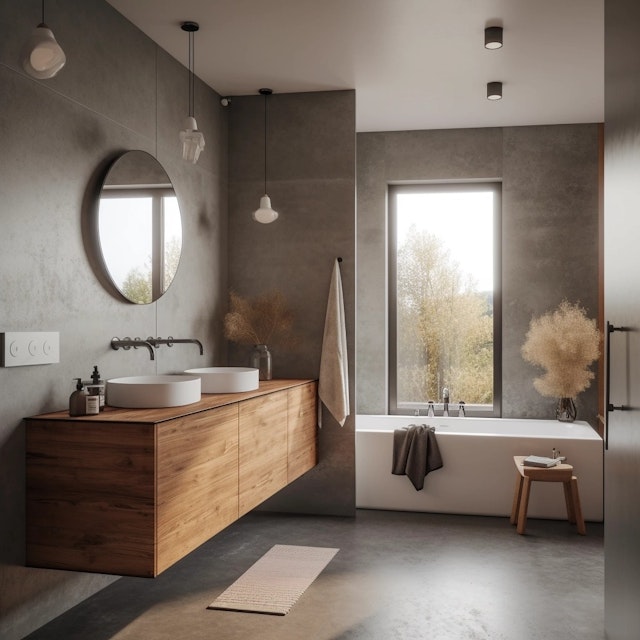 Modern Rustic Bathroom Interior