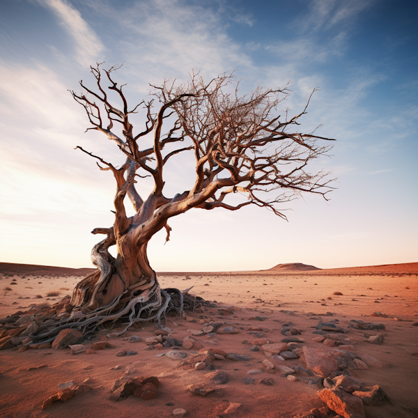 Desert Resilience: The Lone Survivor Tree