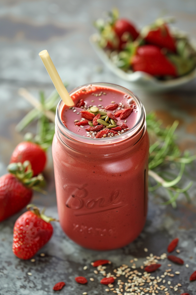 Red Berry Smoothie Close-Up