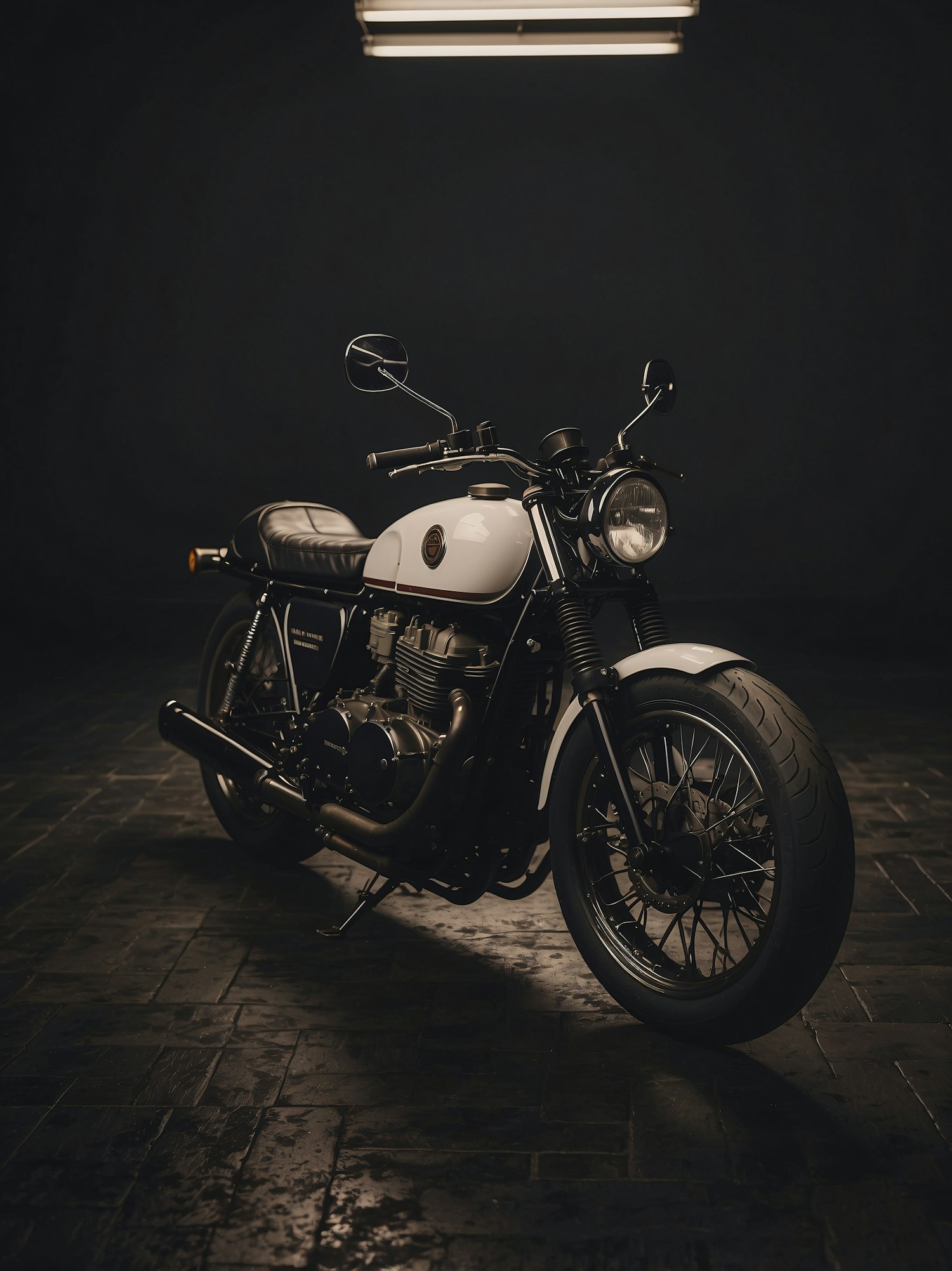 Vintage Motorcycle in Studio