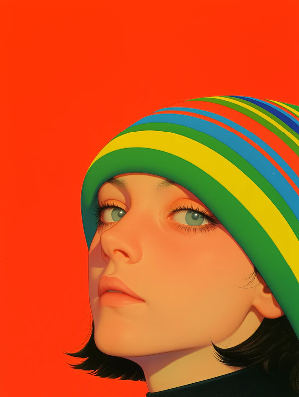 Colorful Beanie Portrait