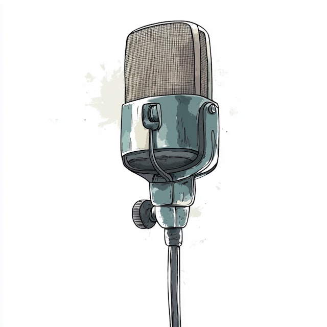 Vintage Microphone Art