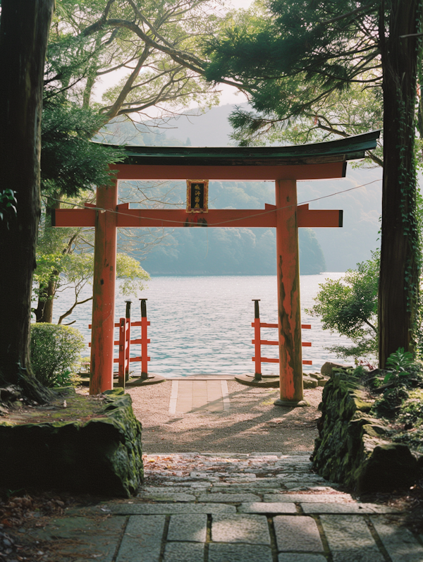 Serene Japanese Torii Gate Landscape