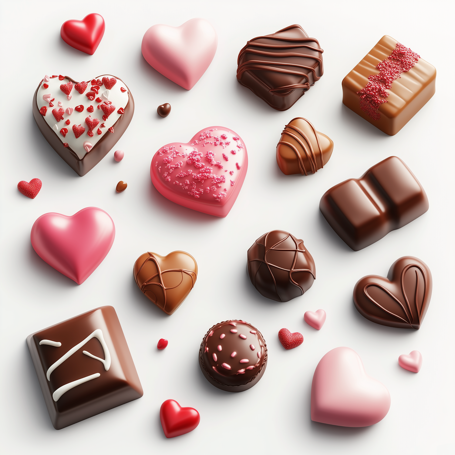 Heart-Shaped Chocolates and Candies