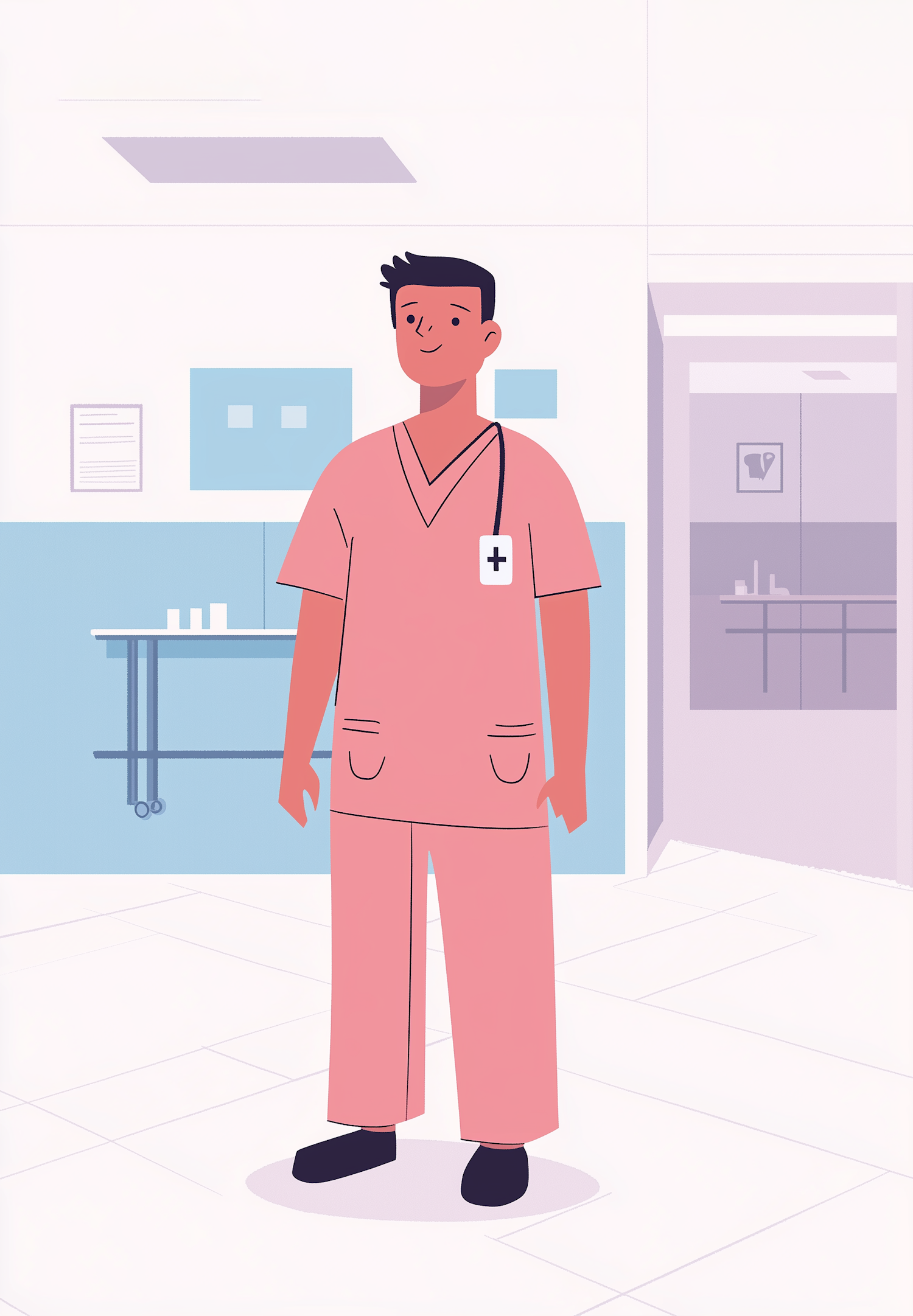 Friendly Medical Professional Illustration