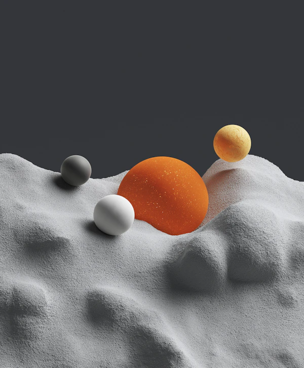 Surreal 3D Spheres Scene