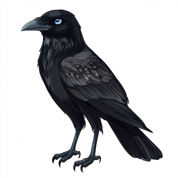 Illustration of a Black Crow