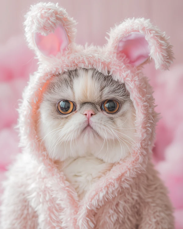 Cat in Bunny Costume