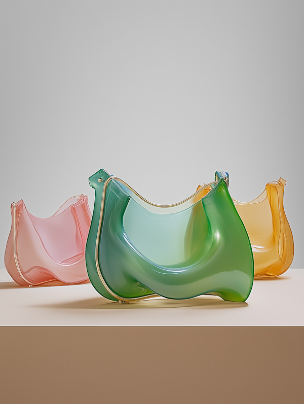 Translucent Handbags Display