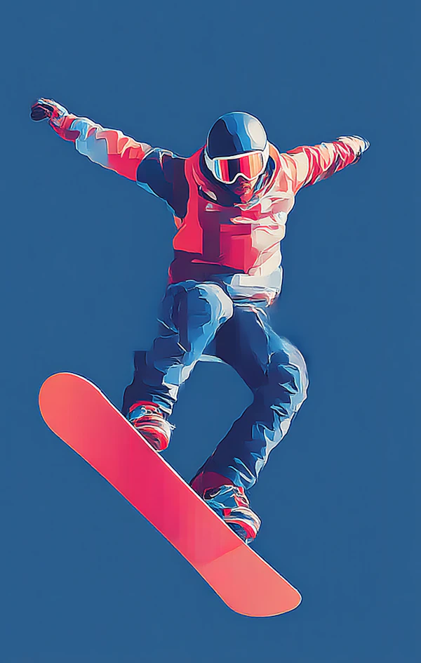 Snowboarder in Action
