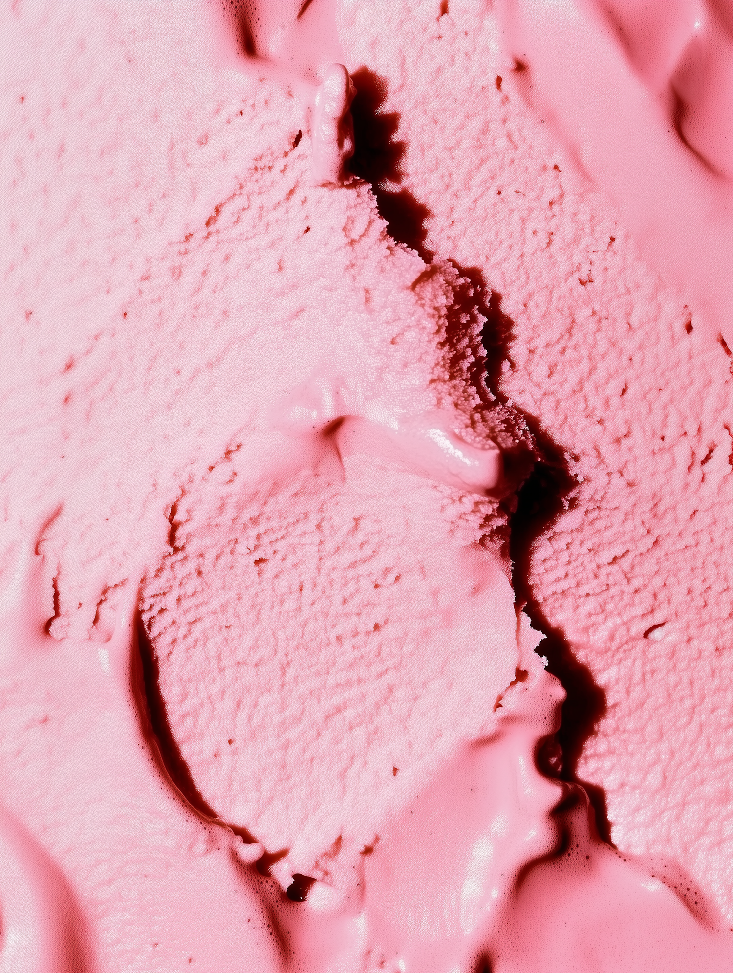 Pink Ice Cream Close-Up