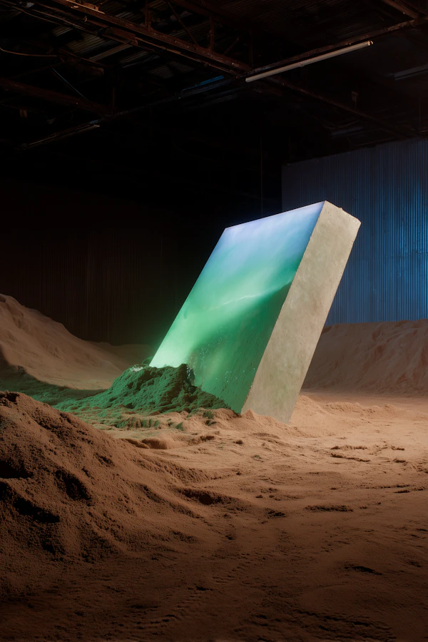 Illuminated Slab in Sand
