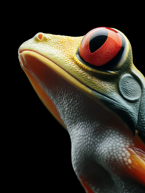 Vibrant Tree Frog Close-Up