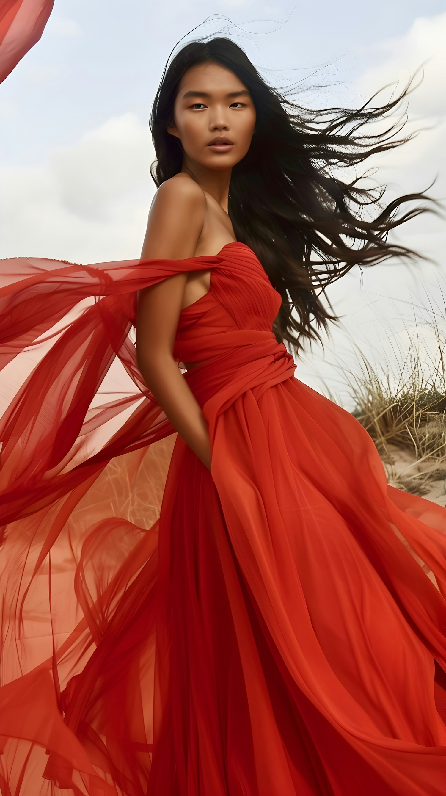 Woman in Red Dress