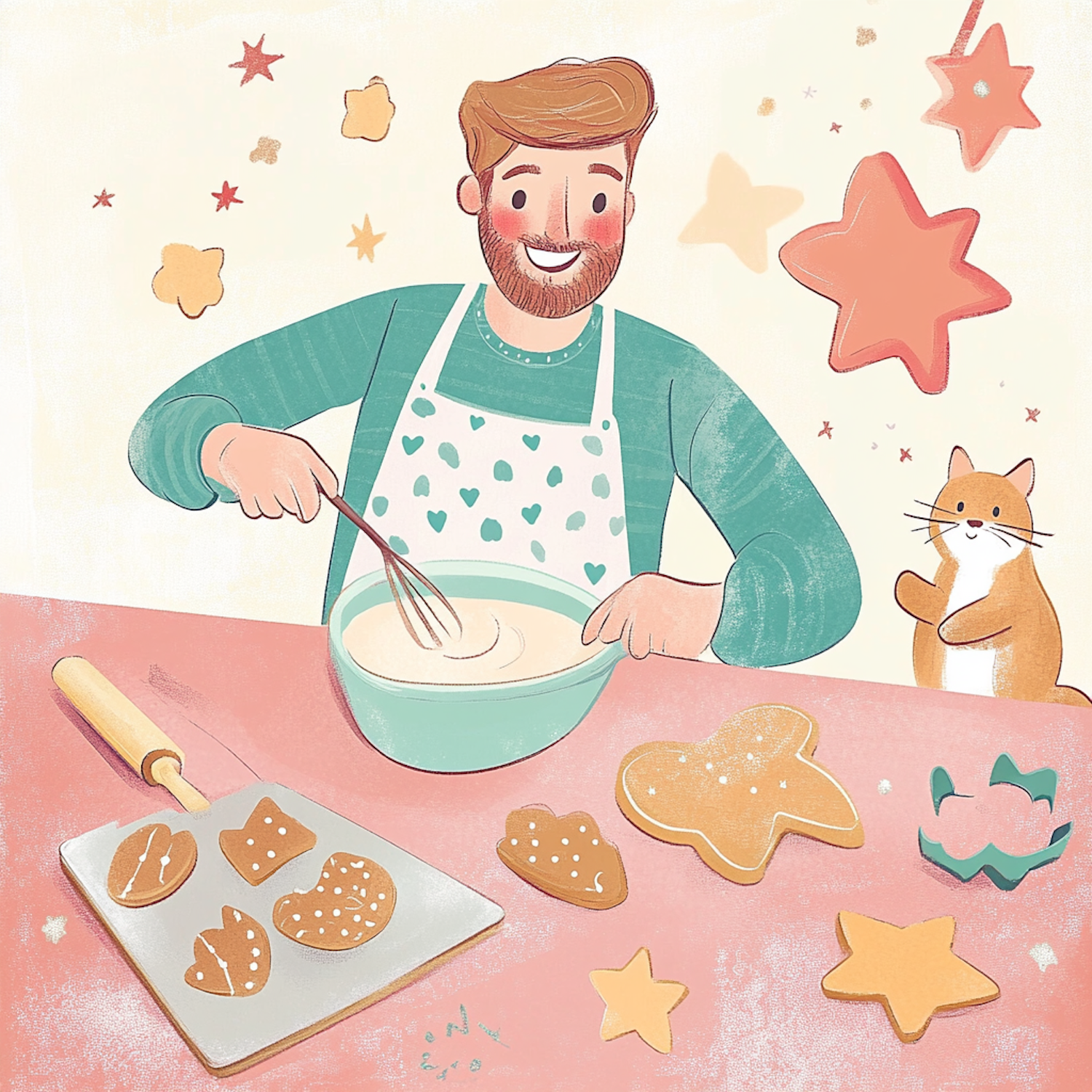 Cheerful Baking Scene