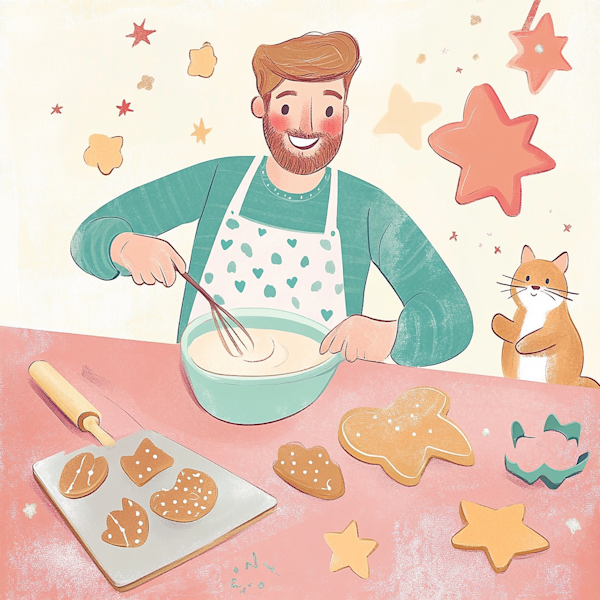 Cheerful Baking Scene