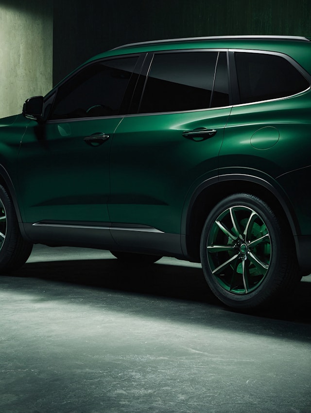 Sleek Metallic Green SUV