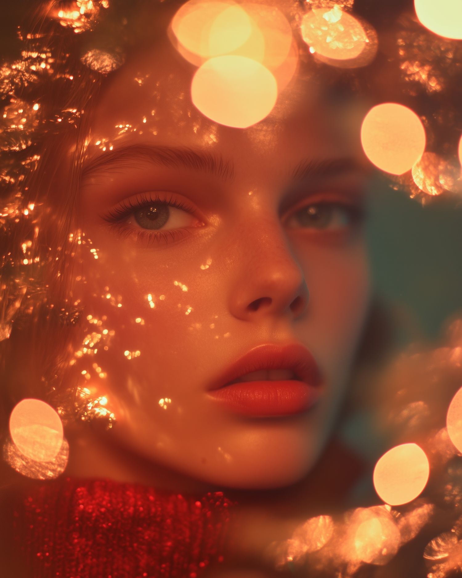 Ethereal Portrait with Bokeh Lights