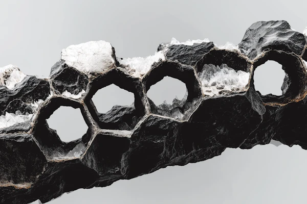 Hexagonal Crystal Rock