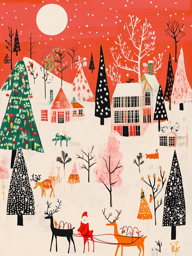 Whimsical Winter Scene