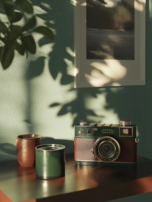 Vintage Camera Scene