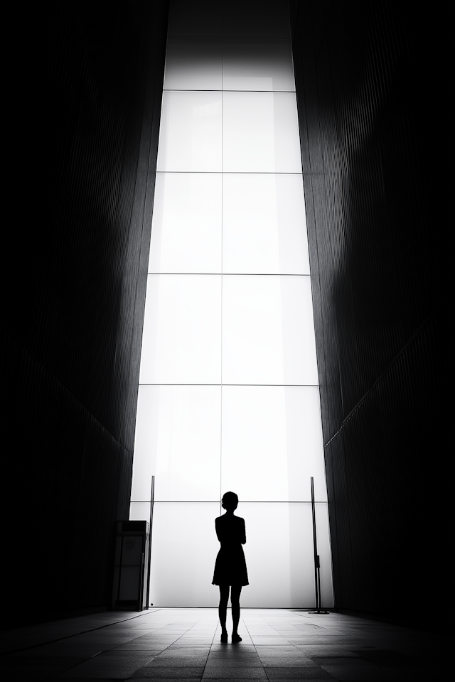 Silhouette in Corridor