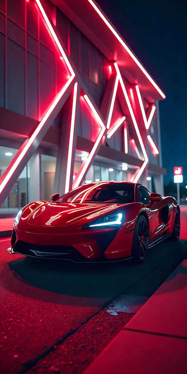 Neon Night Sports Car