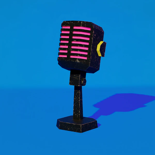 Stylized Retro Microphone