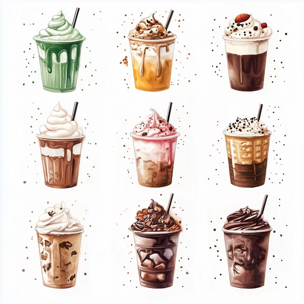 Milkshake Grid Art
