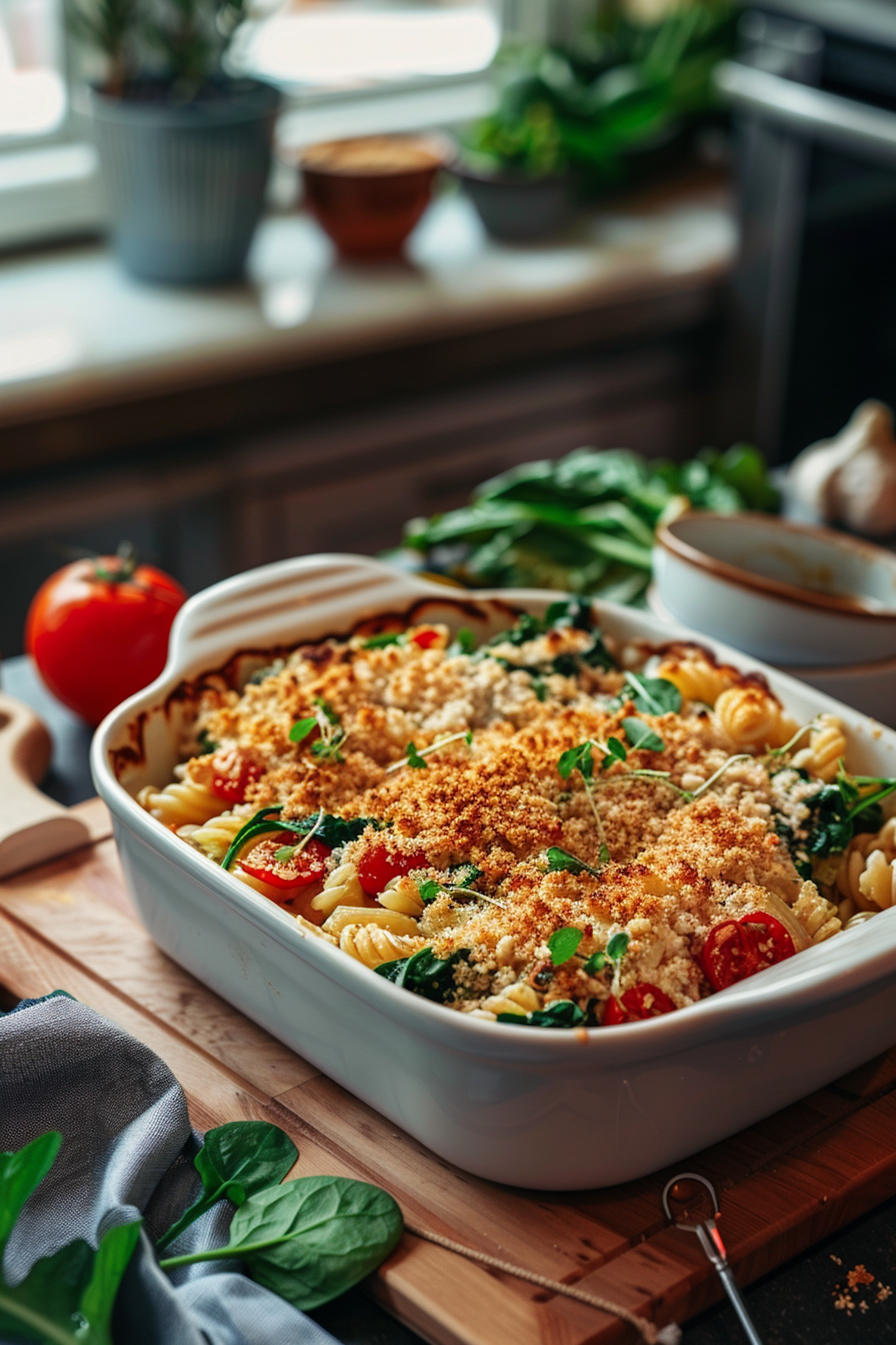 Pasta Bake in Home Kitchen