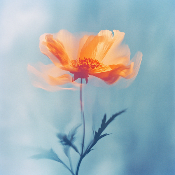 Ethereal Orange Flower