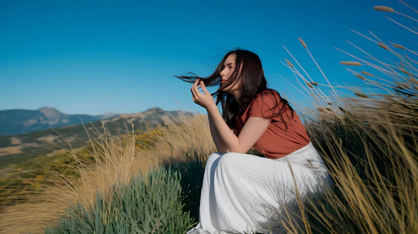 Woman in Golden Grass