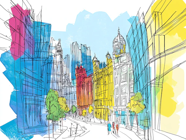 Vibrant City Street Art