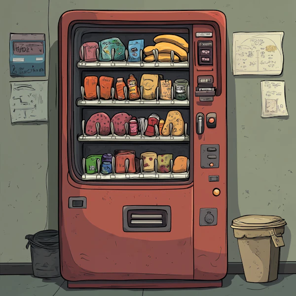 Red Vending Machine Scene