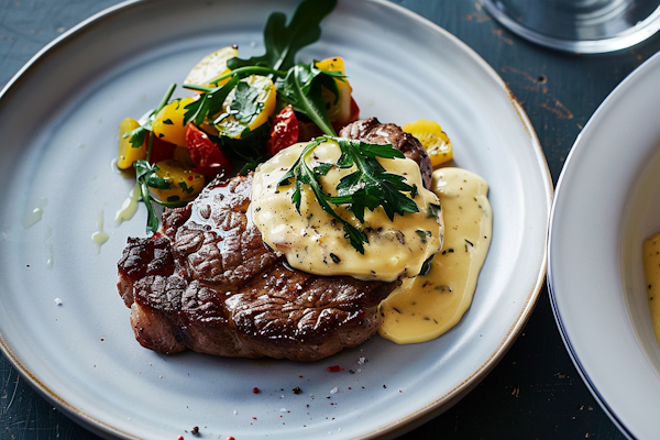 Gourmet Steak Meal Presentation