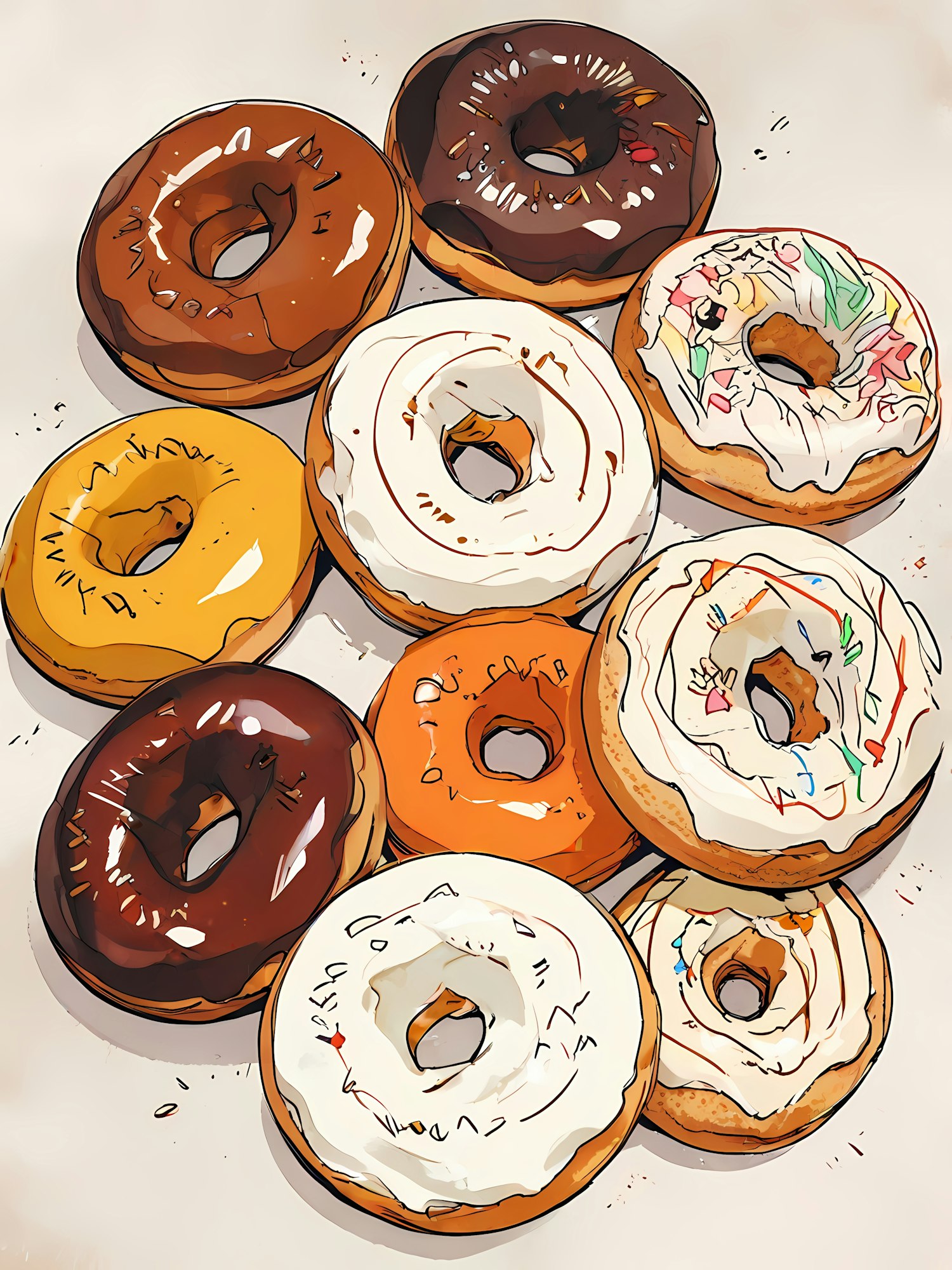 Colorful Donut Collection