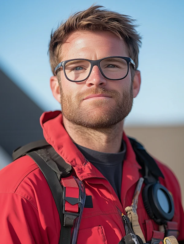 Man in Red Jacket