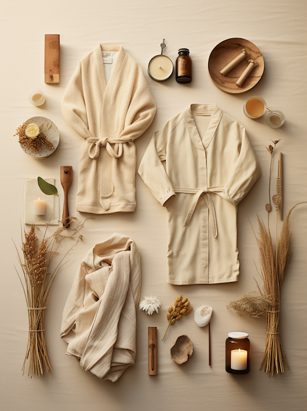 Tranquil Spa Essentials Flat Lay