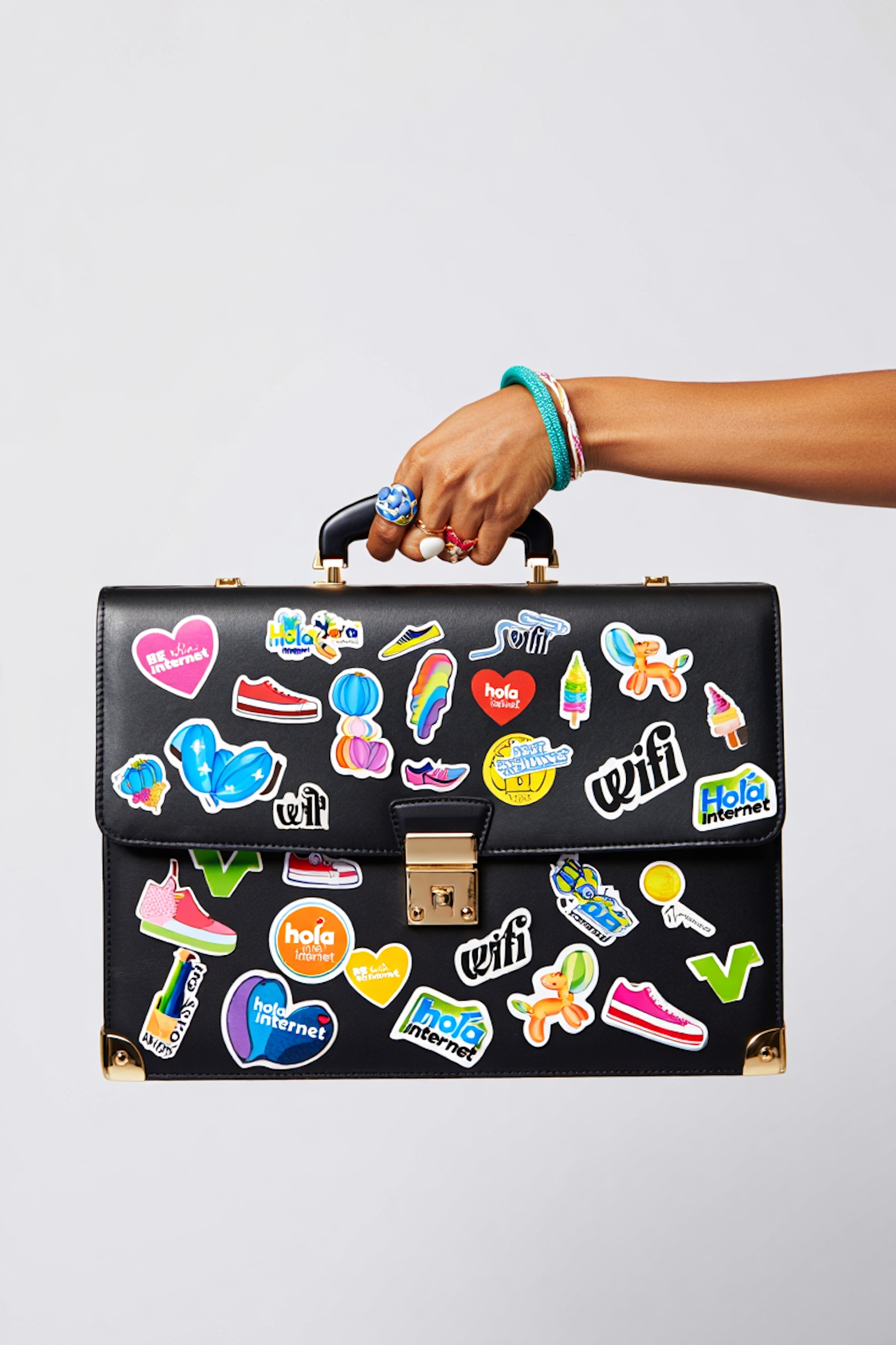 Stickered Briefcase