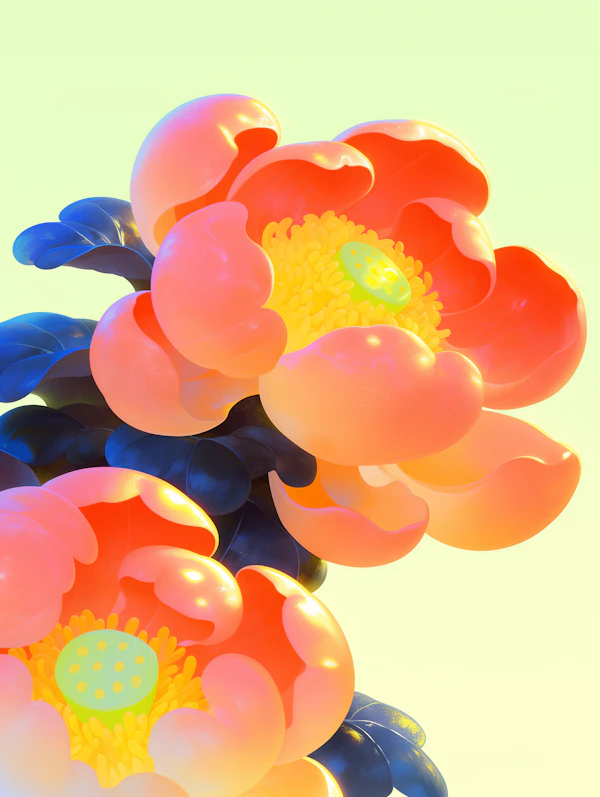 Vivid Floral Artwork