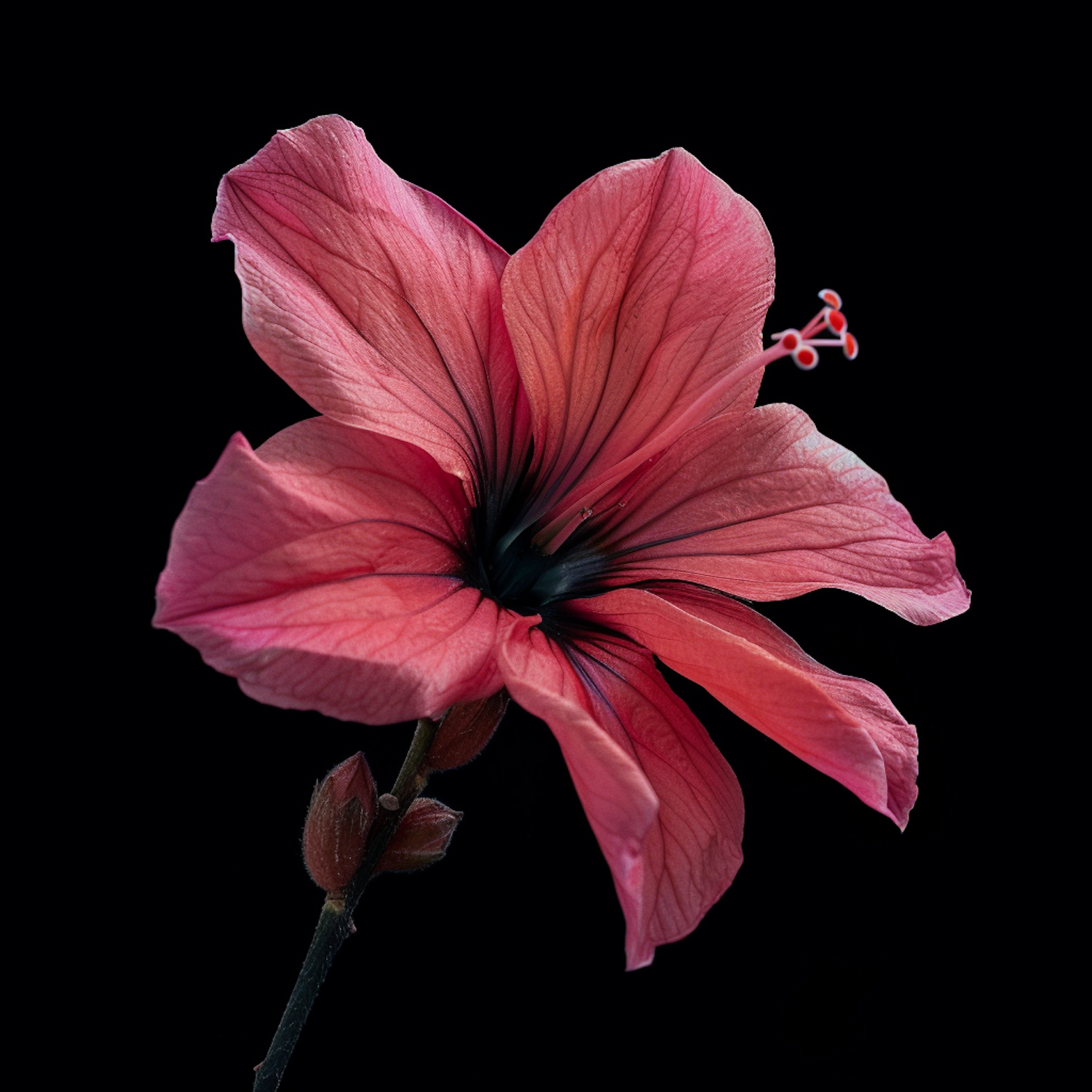 Striking Close-Up of a Vibrant Hibiscus Flower