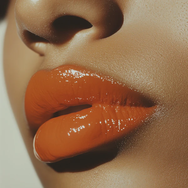 Glossy Orange Lips