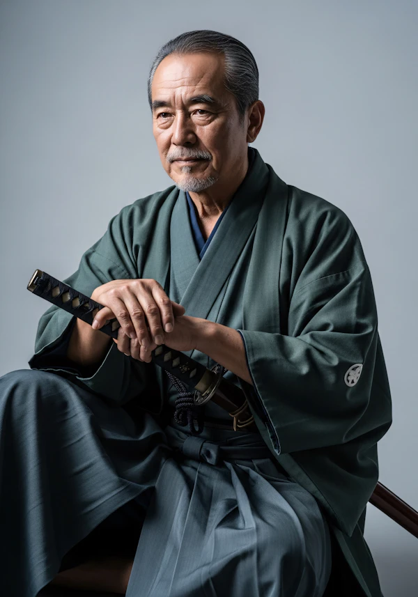 Elderly Samurai Portrait