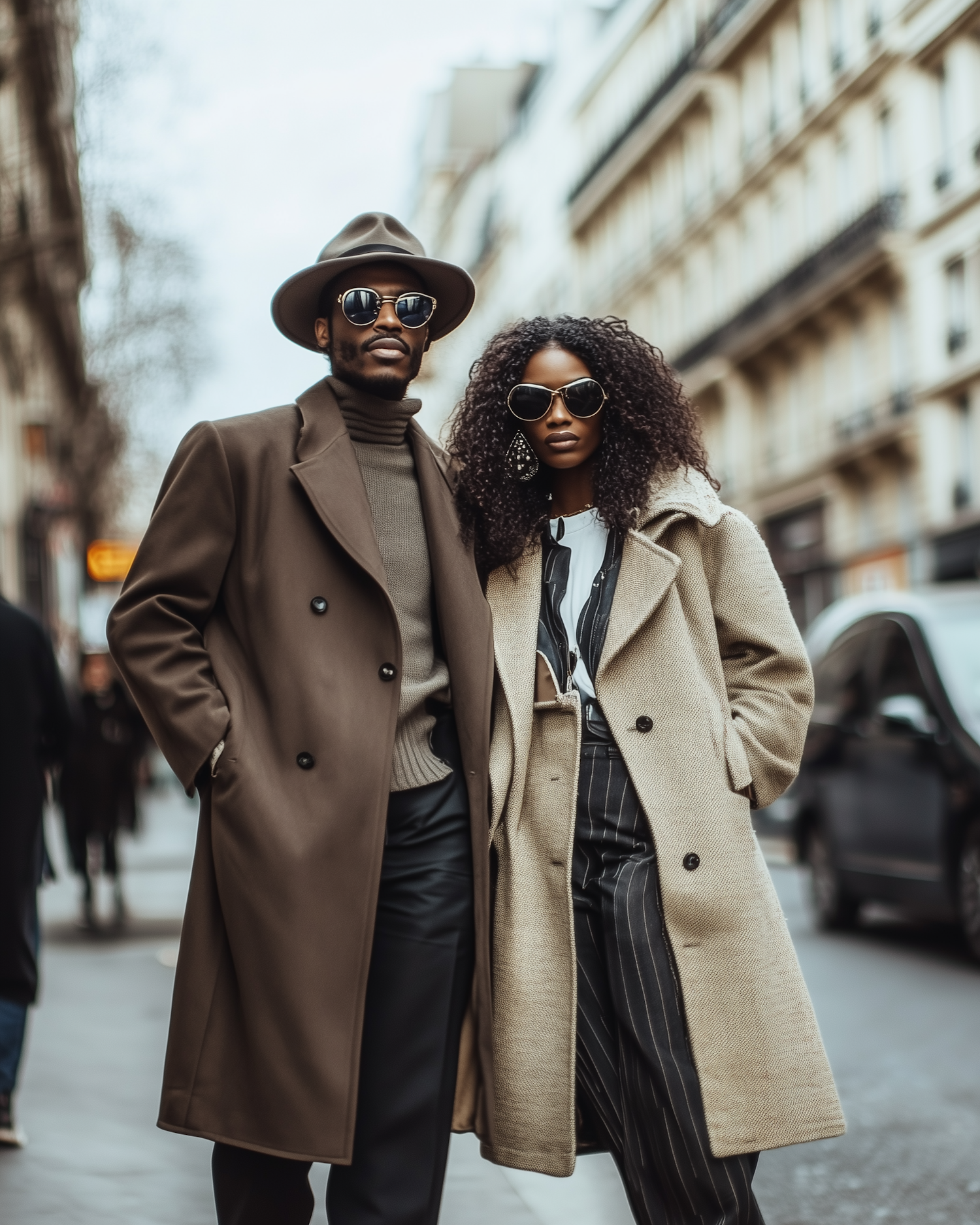 Stylish Duo on City Street